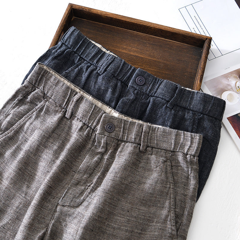Vesta Rolled-Hem Linen Trousers - Image 3
