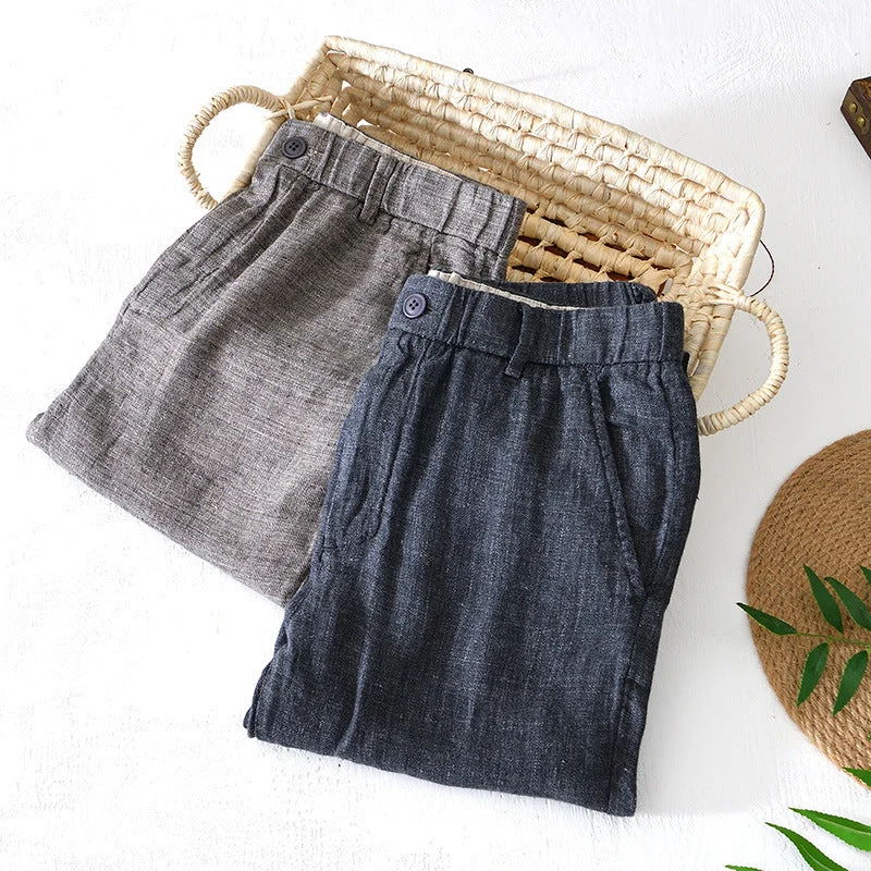 Vesta Rolled-Hem Linen Trousers - Image 4