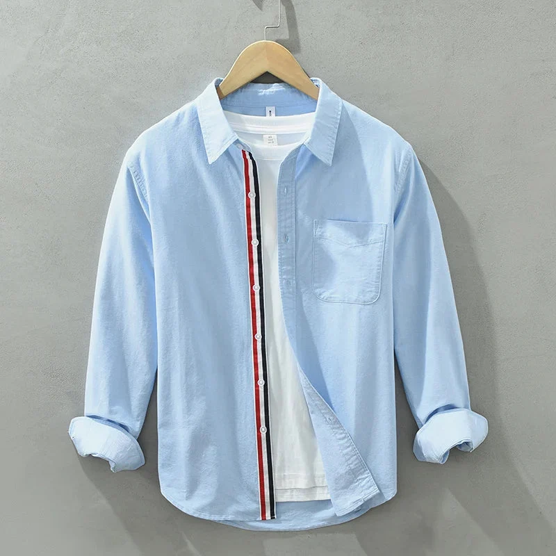 Vince Contrast Stripe Linen Shirt - Image 3