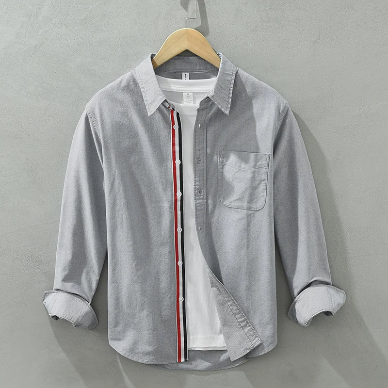 Vince Contrast Stripe Linen Shirt - Image 4