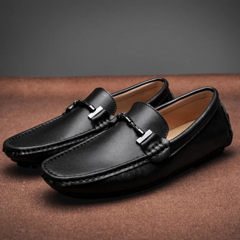 Zorin Genuine Leather Loafers - Image 4